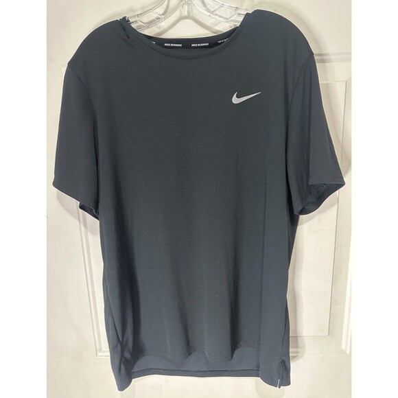 Nike Running Dry Fit Men's T-Shirt Size Large Black - Picture 2 of 5